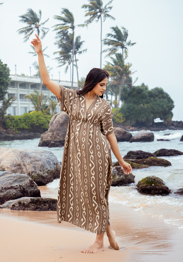 ALEXANDRA BROWN MAXI DRESS